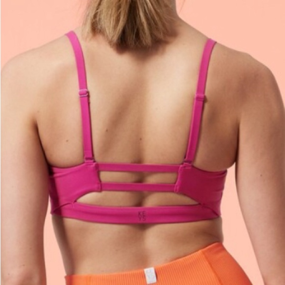 Athleta x Alicia Keys Hot Pink Elation Bra - Size Small A-C